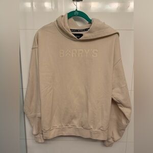 Barry's Beige Logo Hoodie in Small